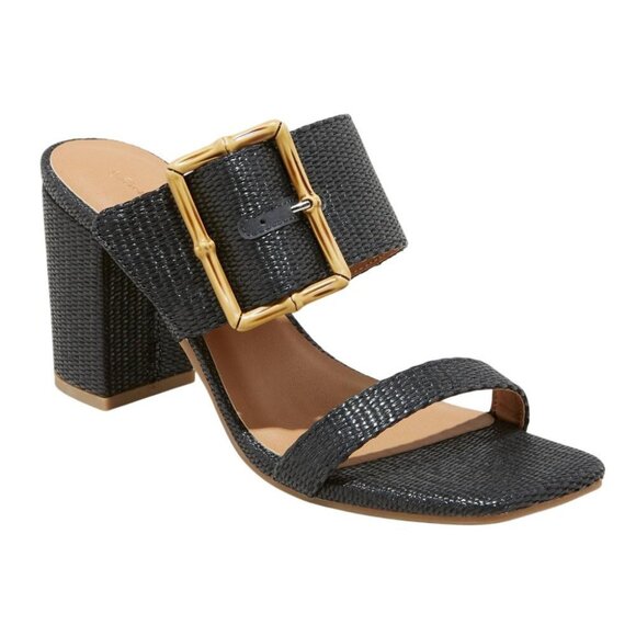NWT Universal Thread Womens Bristol Mule Heels 89530654 Black 7.5M - Picture 1 of 7